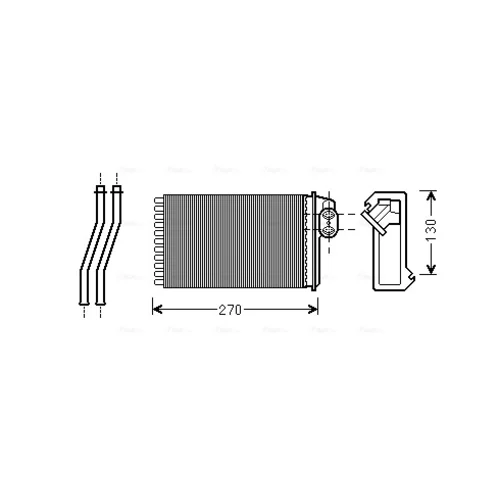 Výmenník tepla vnútorného kúrenia PE6340 (AVA QUALITY COOLING)