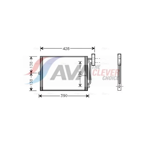 Kondenzátor klimatizácie PRA5038 (AVA QUALITY COOLING)