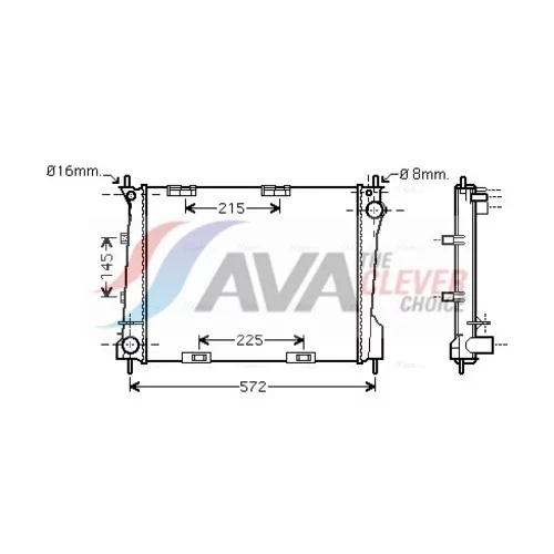 Chladič motora AVA QUALITY COOLING RT2371