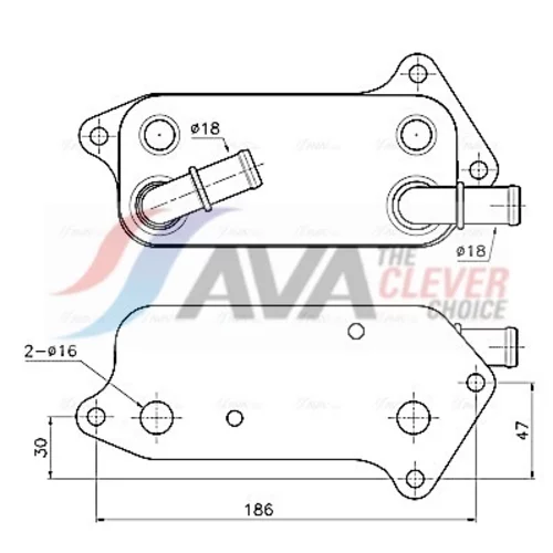 Chladič motorového oleja AVA QUALITY COOLING SB3083