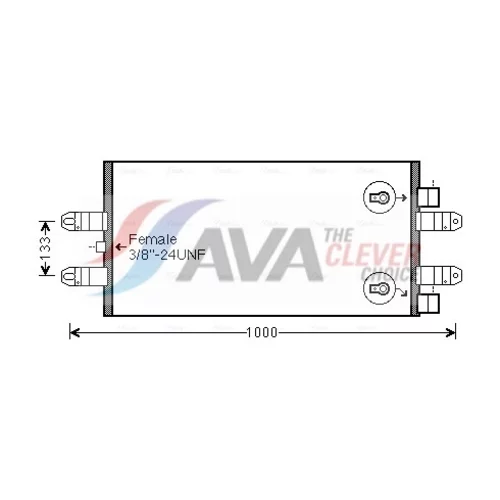 Kondenzátor klimatizácie AVA QUALITY COOLING SC5047
