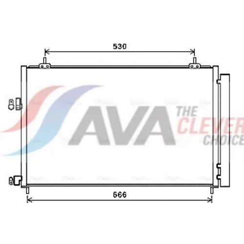 Kondenzátor klimatizácie AVA QUALITY COOLING TO5679D