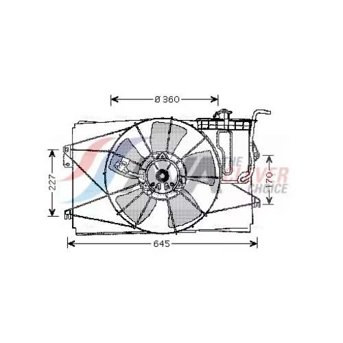 Ventilátor chladenia motora AVA QUALITY COOLING TO7524