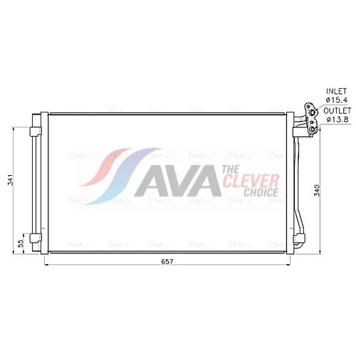 Kondenzátor klimatizácie AVA QUALITY COOLING VN5440D