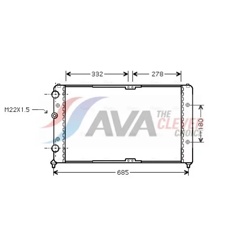 Chladič motora AVA QUALITY COOLING VNA2191