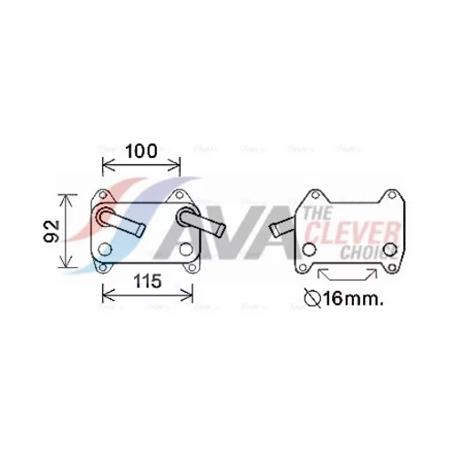 Chladič motorového oleja AVA QUALITY COOLING VO3155