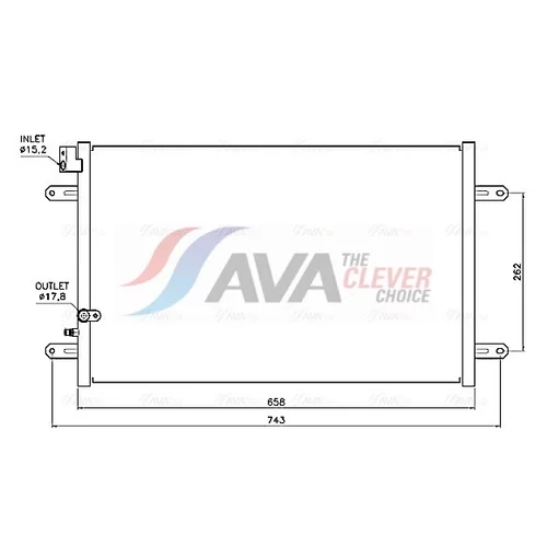 Kondenzátor klimatizácie AVA QUALITY COOLING AI5458