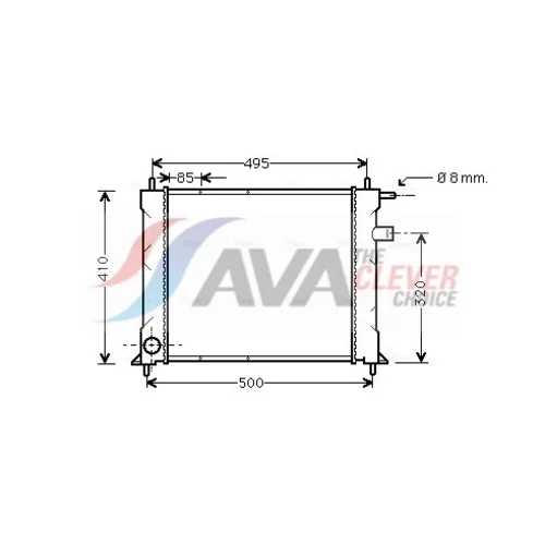 Chladič motora AVA QUALITY COOLING AU2110