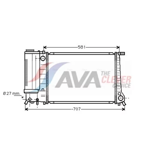 Chladič motora AVA QUALITY COOLING BW2163