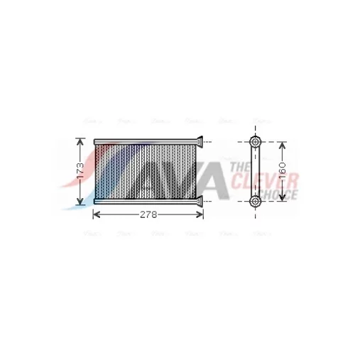 Výmenník tepla vnútorného kúrenia AVA QUALITY COOLING BWA6342