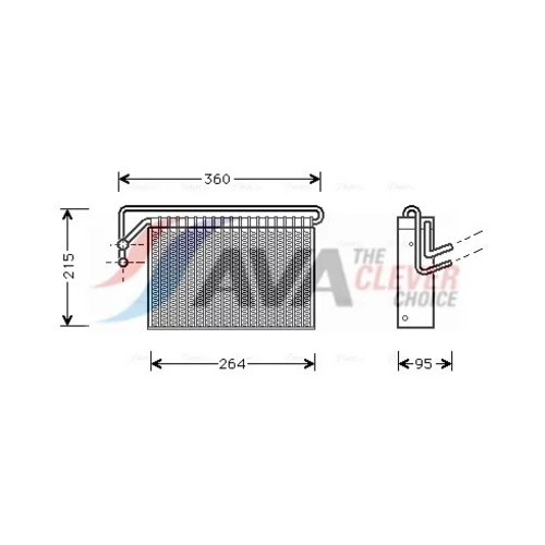 Výparník klimatizácie AVA QUALITY COOLING BWV024