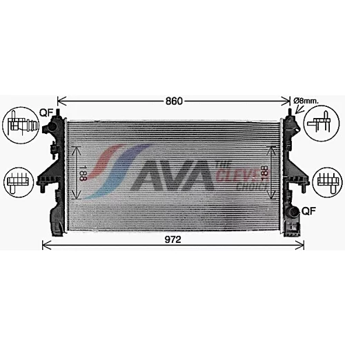 Chladič motora CN2319 (AVA QUALITY COOLING) - obr. 1
