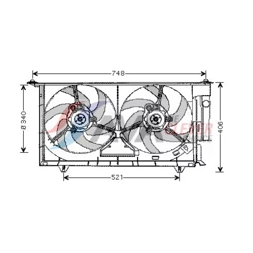 Ventilátor chladenia motora AVA QUALITY COOLING CN7525