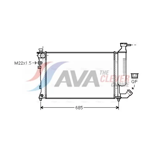 Chladič motora AVA QUALITY COOLING CNA2157