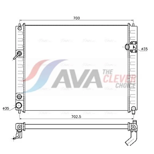 Chladič motora DN2482 (AVA QUALITY COOLING)
