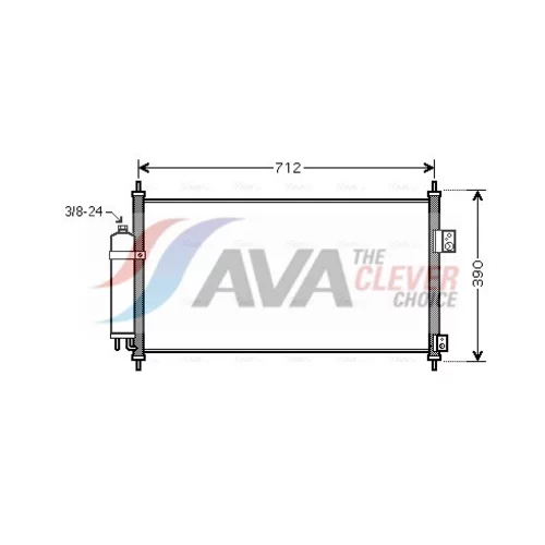 Kondenzátor klimatizácie AVA QUALITY COOLING DN5263D