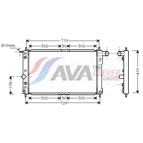 Chladič motora AVA QUALITY COOLING DW2017