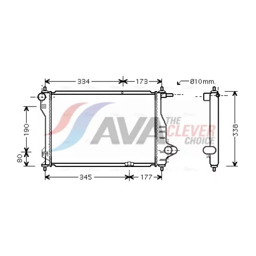 Chladič motora AVA QUALITY COOLING DW2075