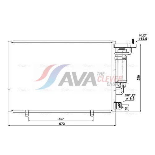 Kondenzátor klimatizácie AVA QUALITY COOLING FD5707D