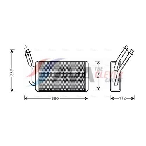 Výmenník tepla vnútorného kúrenia FD6316 (AVA QUALITY COOLING)