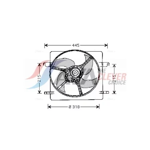 Ventilátor chladenia motora AVA QUALITY COOLING FD7516
