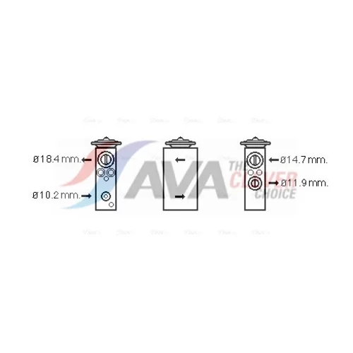 Expanzný ventil klimatizácie AVA QUALITY COOLING FT1378