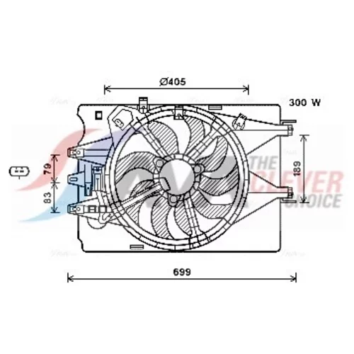 Ventilátor chladenia motora AVA QUALITY COOLING FT7600