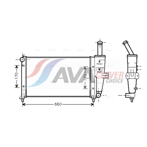 Chladič motora AVA QUALITY COOLING FTA2208