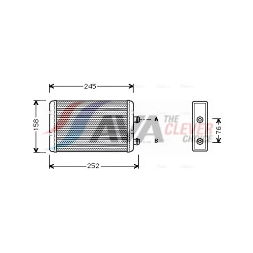 Výmenník tepla vnútorného kúrenia AVA QUALITY COOLING FTA6220