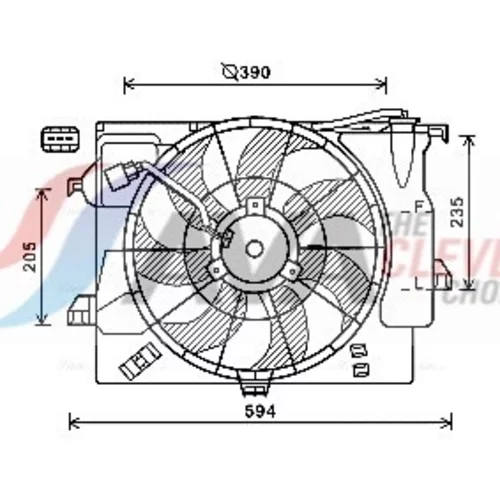 Ventilátor chladenia motora AVA QUALITY COOLING HY7546