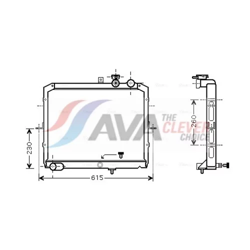 Chladič motora AVA QUALITY COOLING KAA2033