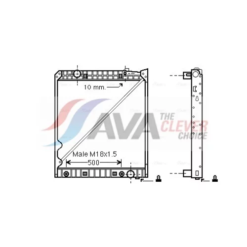Chladič motora ME2236 (AVA QUALITY COOLING)
