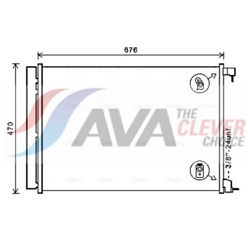 Kondenzátor klimatizácie AVA QUALITY COOLING MS5678D