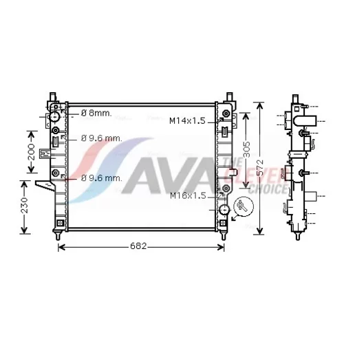 Chladič motora AVA QUALITY COOLING MSA2271