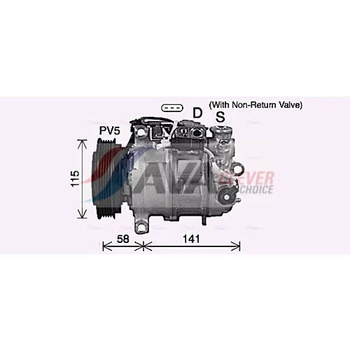 Kompresor klimatizácie MSAK772 (AVA QUALITY COOLING) - obr. 2