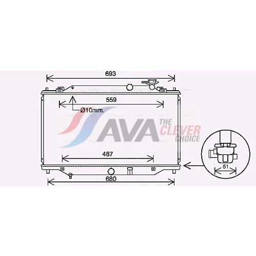 Chladič motora AVA QUALITY COOLING MZ2269