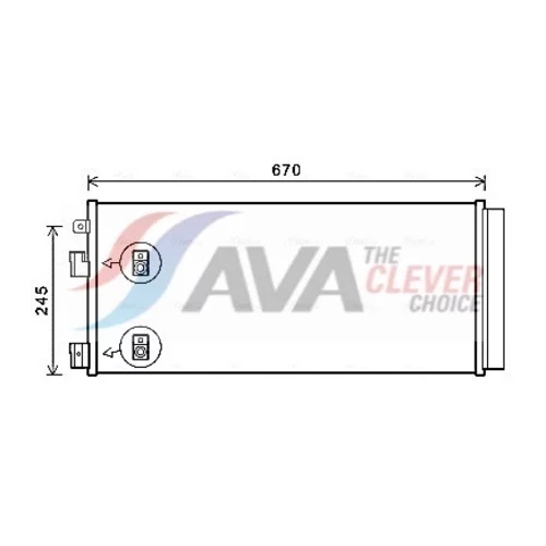 Kondenzátor klimatizácie AVA QUALITY COOLING OL5679D