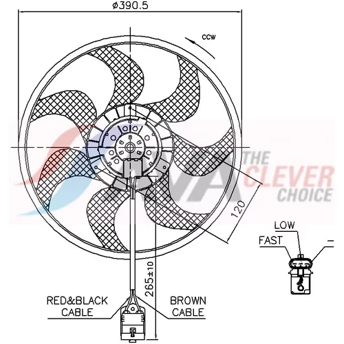 Ventilátor chladenia motora OL7524 (AVA QUALITY COOLING) - obr. 1