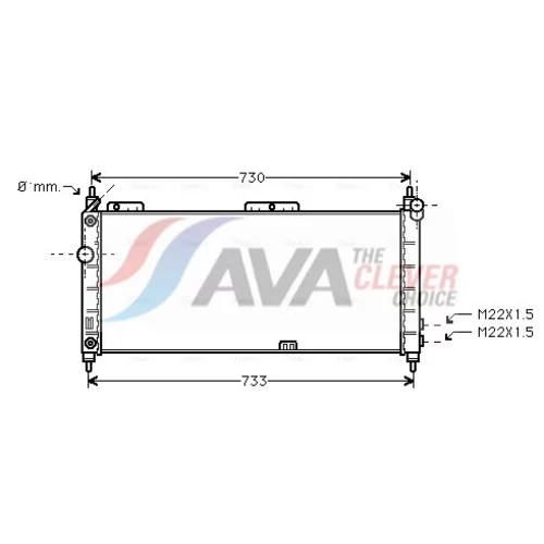 Chladič motora AVA QUALITY COOLING OLA2200