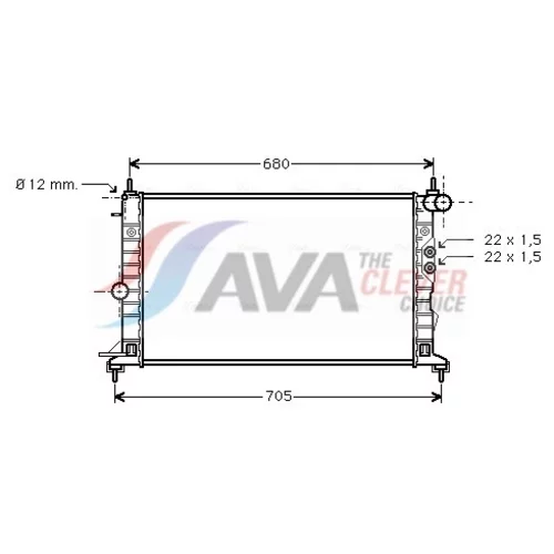 Chladič motora AVA QUALITY COOLING OLA2244