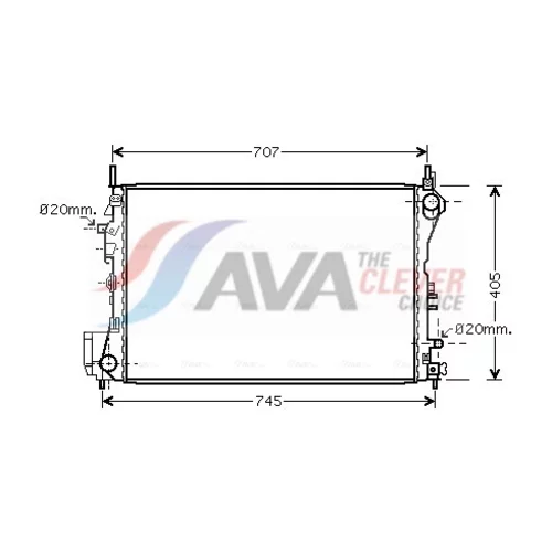 Chladič motora AVA QUALITY COOLING OLA2395