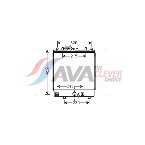 Chladič motora AVA QUALITY COOLING OLA2542