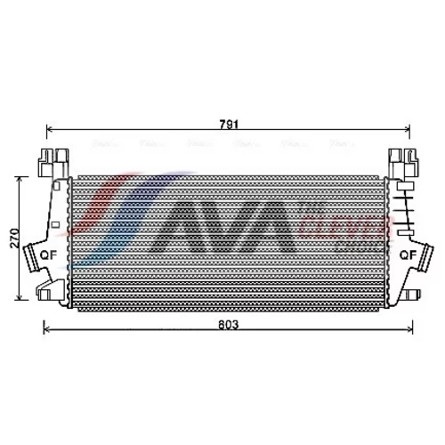 Chladič plniaceho vzduchu AVA QUALITY COOLING OLA4549