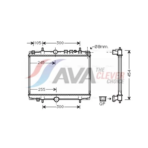 Chladič motora AVA QUALITY COOLING PE2234