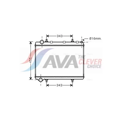 Chladič motora AVA QUALITY COOLING PE2259