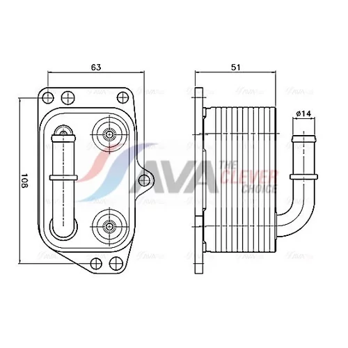 Chladič motorového oleja AVA QUALITY COOLING PE3433