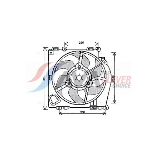 Ventilátor chladenia motora AVA QUALITY COOLING RT7542