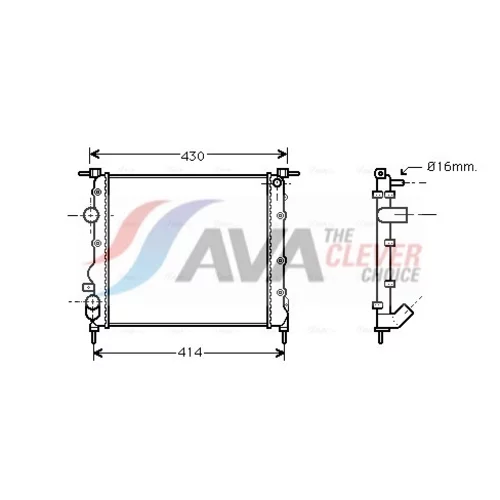 Chladič motora AVA QUALITY COOLING RTA2261
