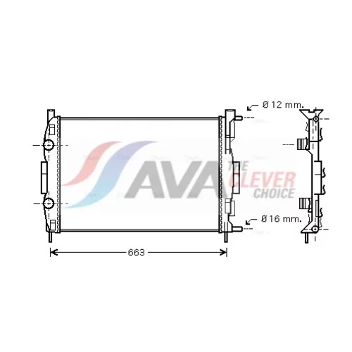 Chladič motora AVA QUALITY COOLING RTA2308