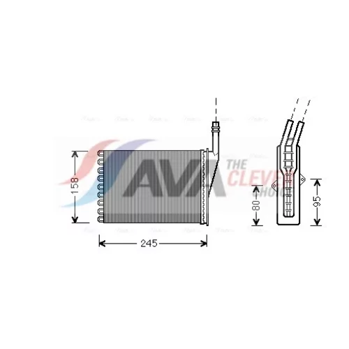 Výmenník tepla vnútorného kúrenia RTA6249 (AVA QUALITY COOLING)